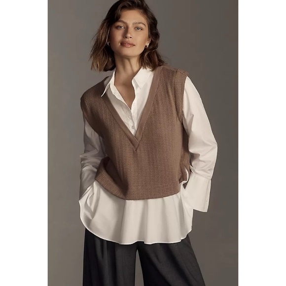 Anthropologie Tops - Anthropologie ‘Twofer’ Sweater Vest